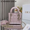 [JHL] 디올 미니 레이디백 메탈릭 핑크 금장 M0505 17*15*7cm