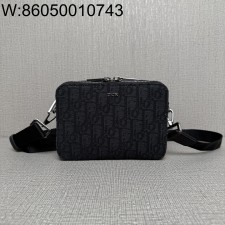 [JHL] 디올 숄더 스트랩 파우치 블랙 디올 오블리크 자카드 17*12.5*5cm 블랙