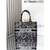 [JHL] 디올 스몰 디올 북 토트 D 플로럴 자수 멀티컬러 26.5*21*14cm 블랙