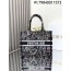 [JHL] 디올 스몰 디올 북 토트 D 플로럴 자수 멀티컬러 26.5*21*14cm 블랙