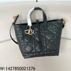 [JHL] 디올 미디엄 뚜주흐 버티컬 토트백 매크로까나쥬 블랙 23*24*16cm