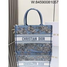 [JHL] 디올 북 토트 백 미듐 화이트 스카이 블루 M1296ZEZG M65E 36*28cm