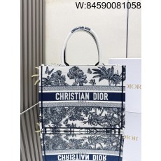 [JHL] 디올 북 토트 백 미듐 화이트 블루 M1296ZEZG 36*28cm