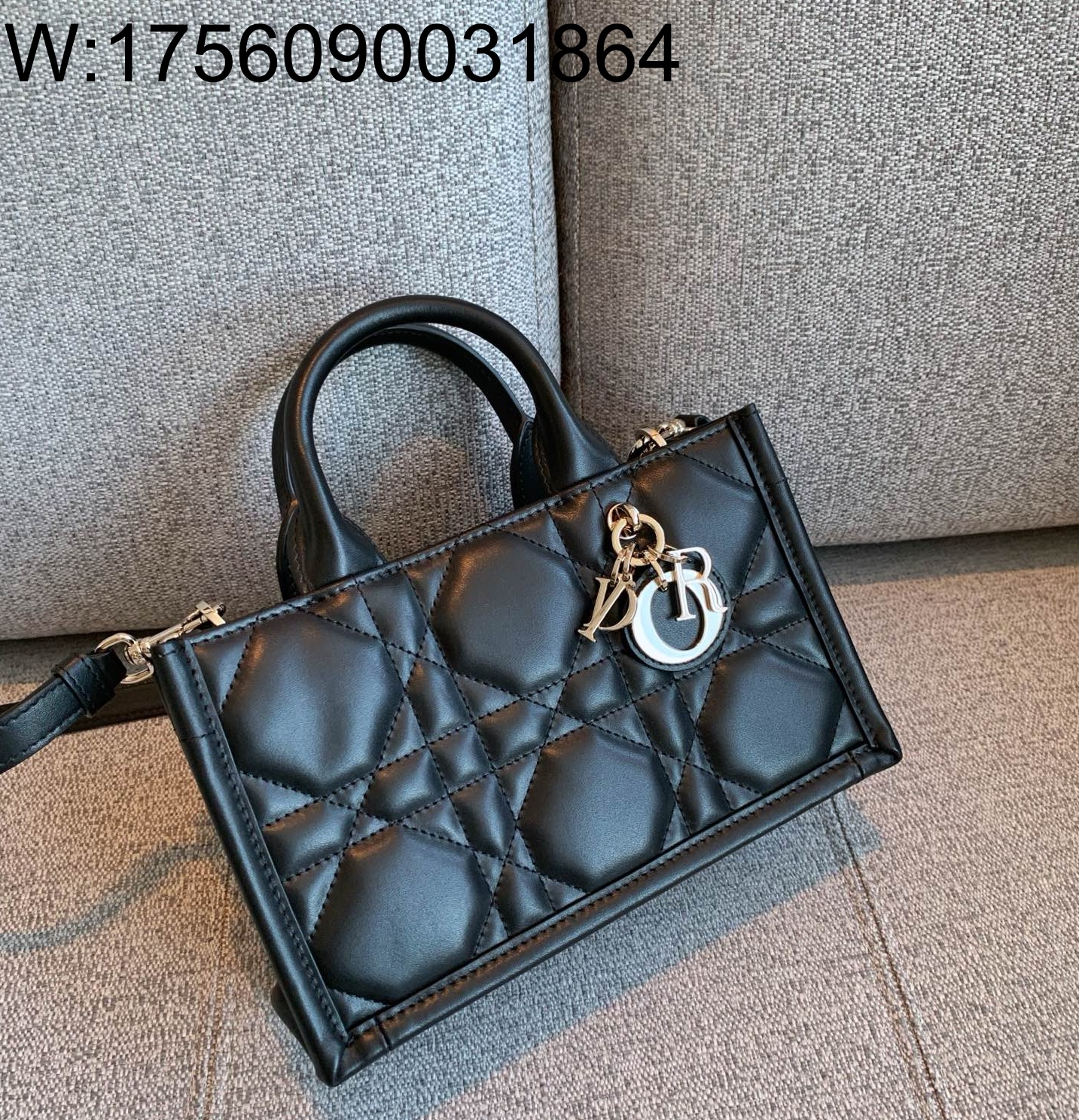 [엔젤] 디올 북 토트 미니 백 매크로까나쥬 21.5*13*7.5cm 블랙