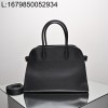[켄달공장] 더 로우 마고 12 레더 백 블랙 실버 30.5*23*19cm