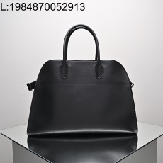 [켄달공장] 더 로우 마고 15 레더 백 블랙 실버 38*28*23cm