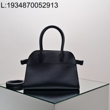 [켄달공장] 더 로우 마고 10 레더 백 블랙 실버 25.5*18*19cm 리치무늬