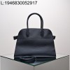 [켄달공장] 더 로우 마고 12 레더 백 블랙 실버 30.5*23*19cm 리치무늬