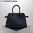 [켄달공장] 더 로우 마고 15 레더 백 블랙 실버 38*28*23cm 리치무늬