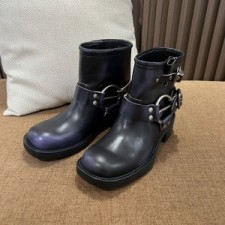 (IU공장) 미우미우 버클 가죽 부츠
