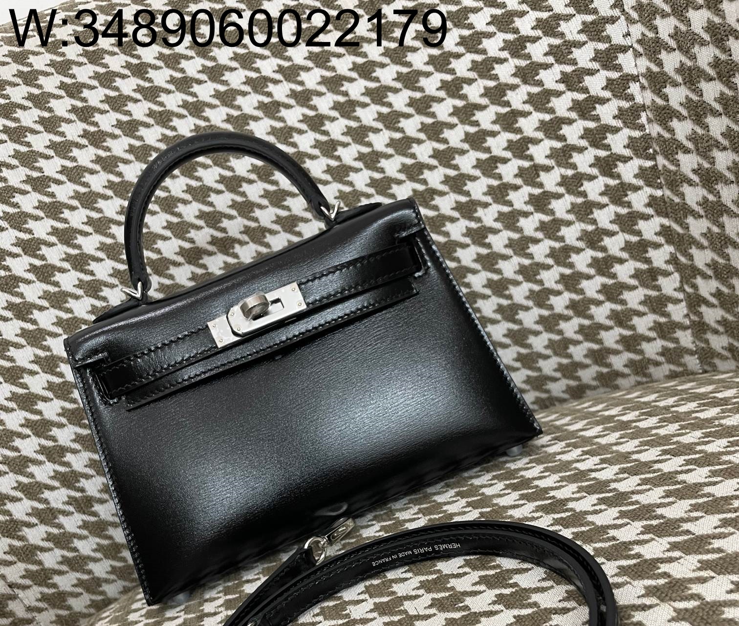 [장인의집,심안공장] 에르메스 켈리 19 은장 블랙 box
