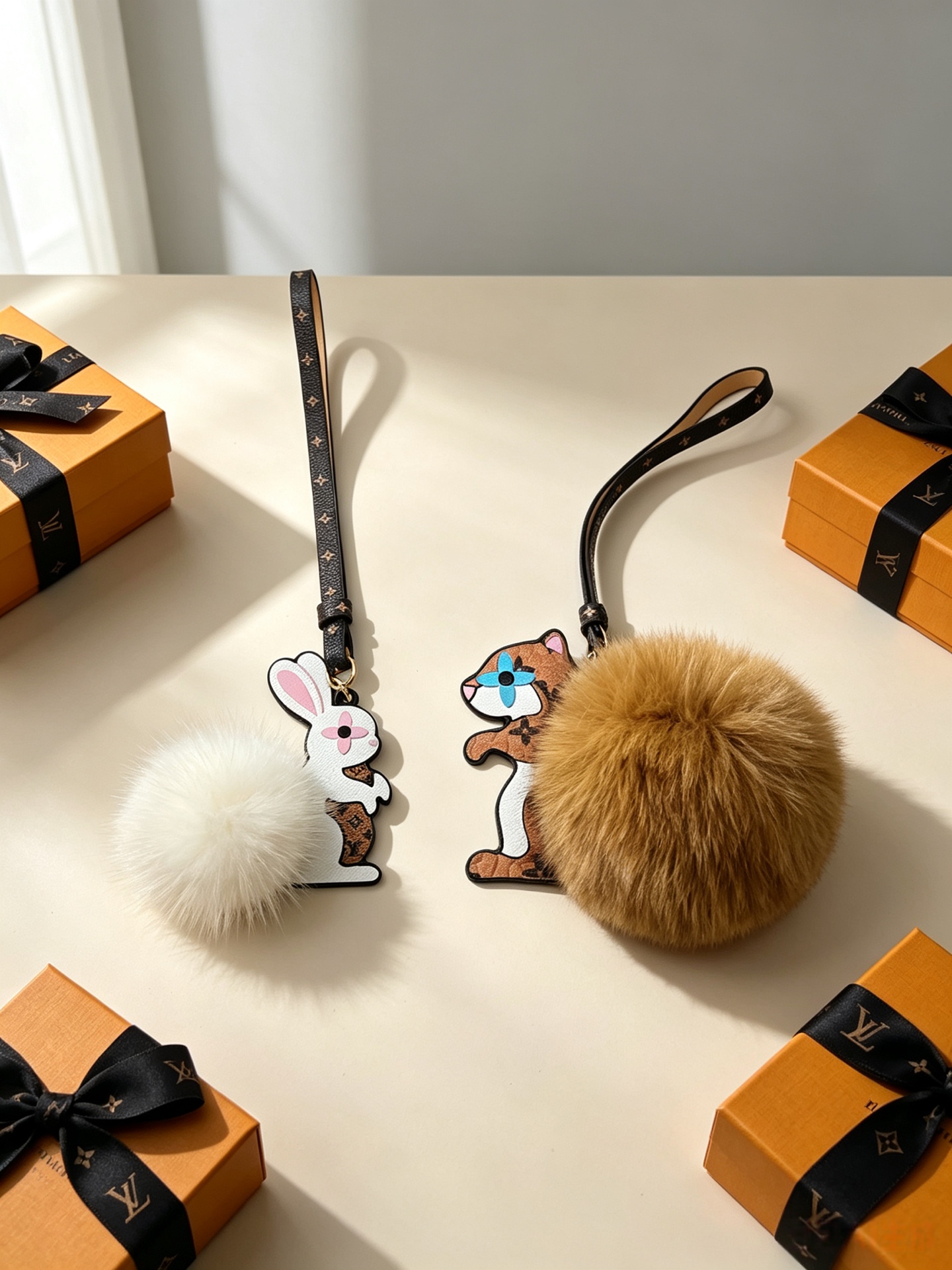루이비통 LV 귀여운 폼폼 참 (토끼, 다람쥐)