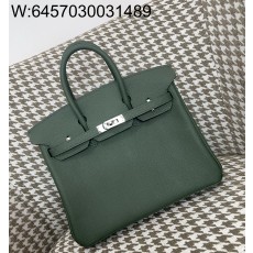 [장인의집,심안공장] 에르메스 버킨 25 초록색 은장 epsom